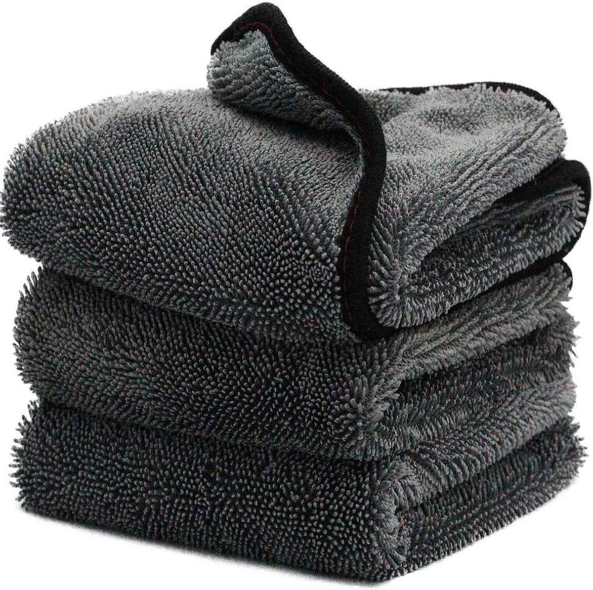 Reinigingsdoeken Set - Microvezel Doeken - Auto Polijsten - Sneldrogend Pluisvrij - 40x40cm - Grijs
