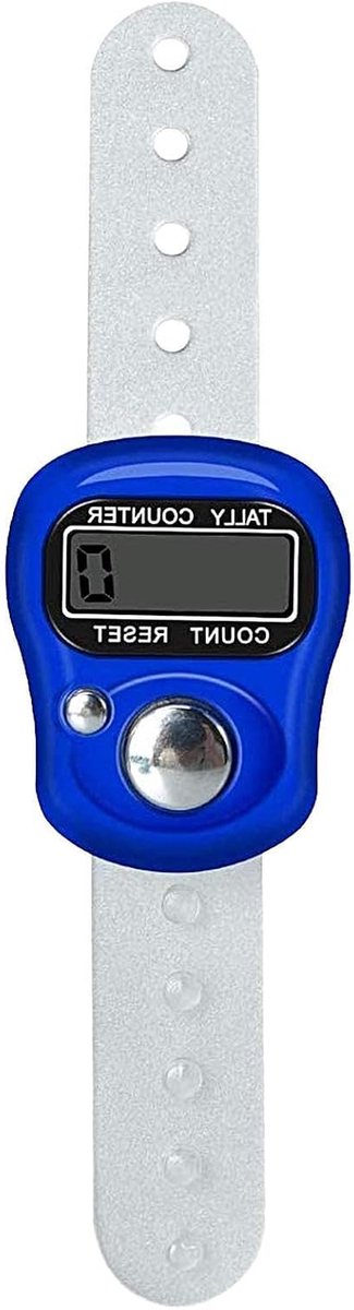 Digitale Vingerteller - LCD Teller Resetbaar - Activiteiten Tellen - Met Achtergrondverlichting - 10 x 3 cm - Willekeurige Kleur