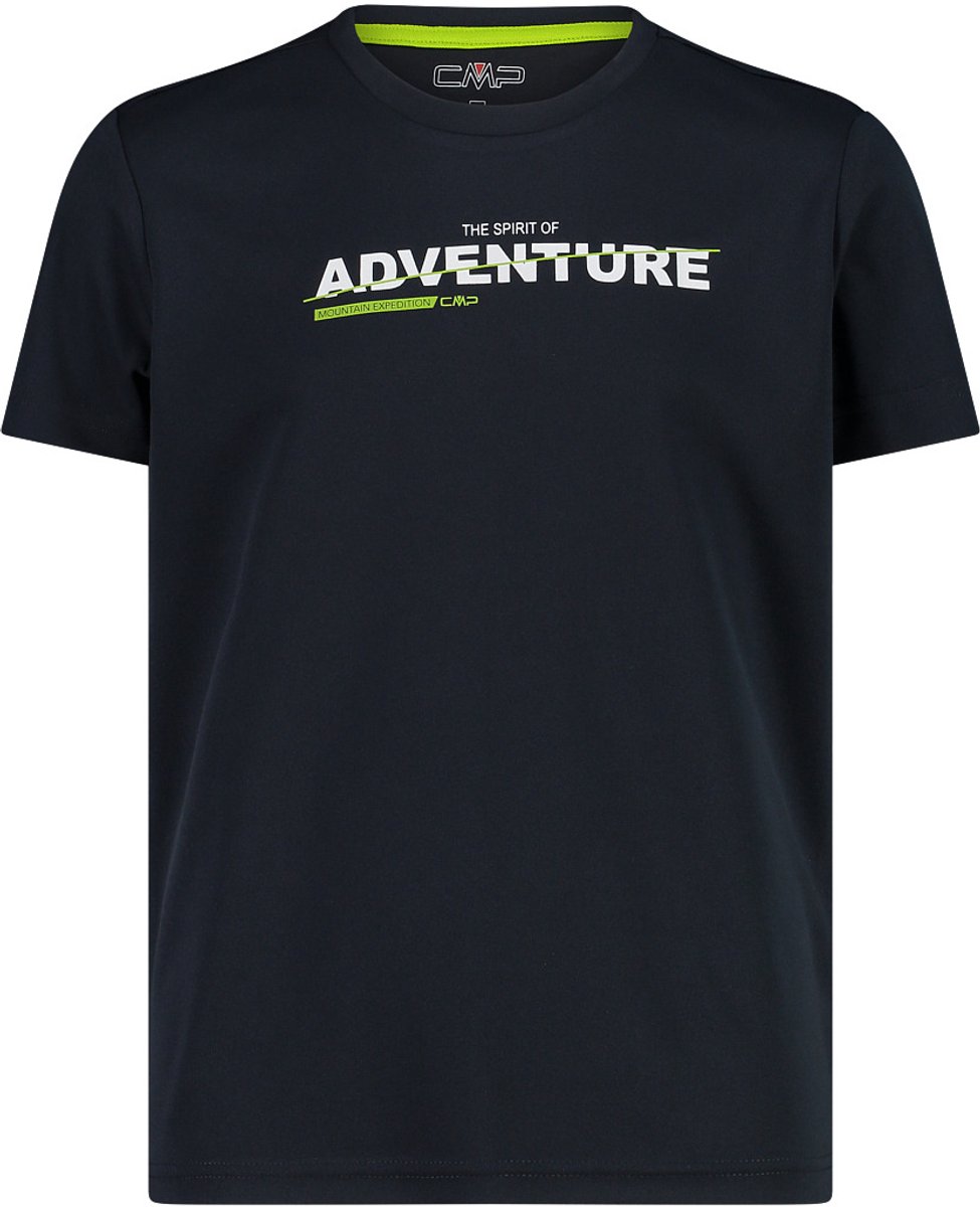 Kleurblok-T-shirt voor kinderen CMP Zwartblauw