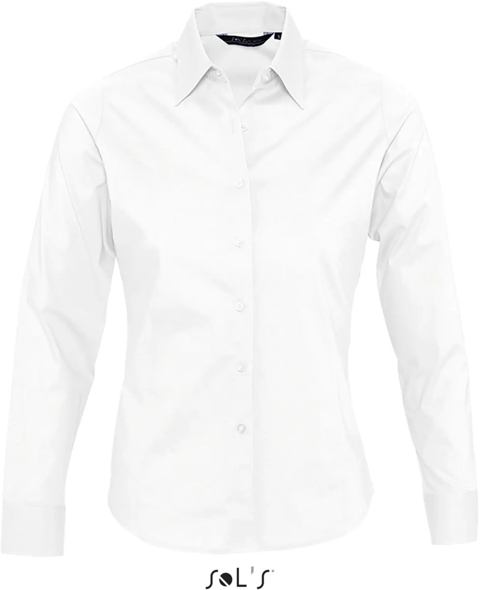 SOL'S Women´s Long Sleeved Stretch Shirt Eden L634 - White - XS