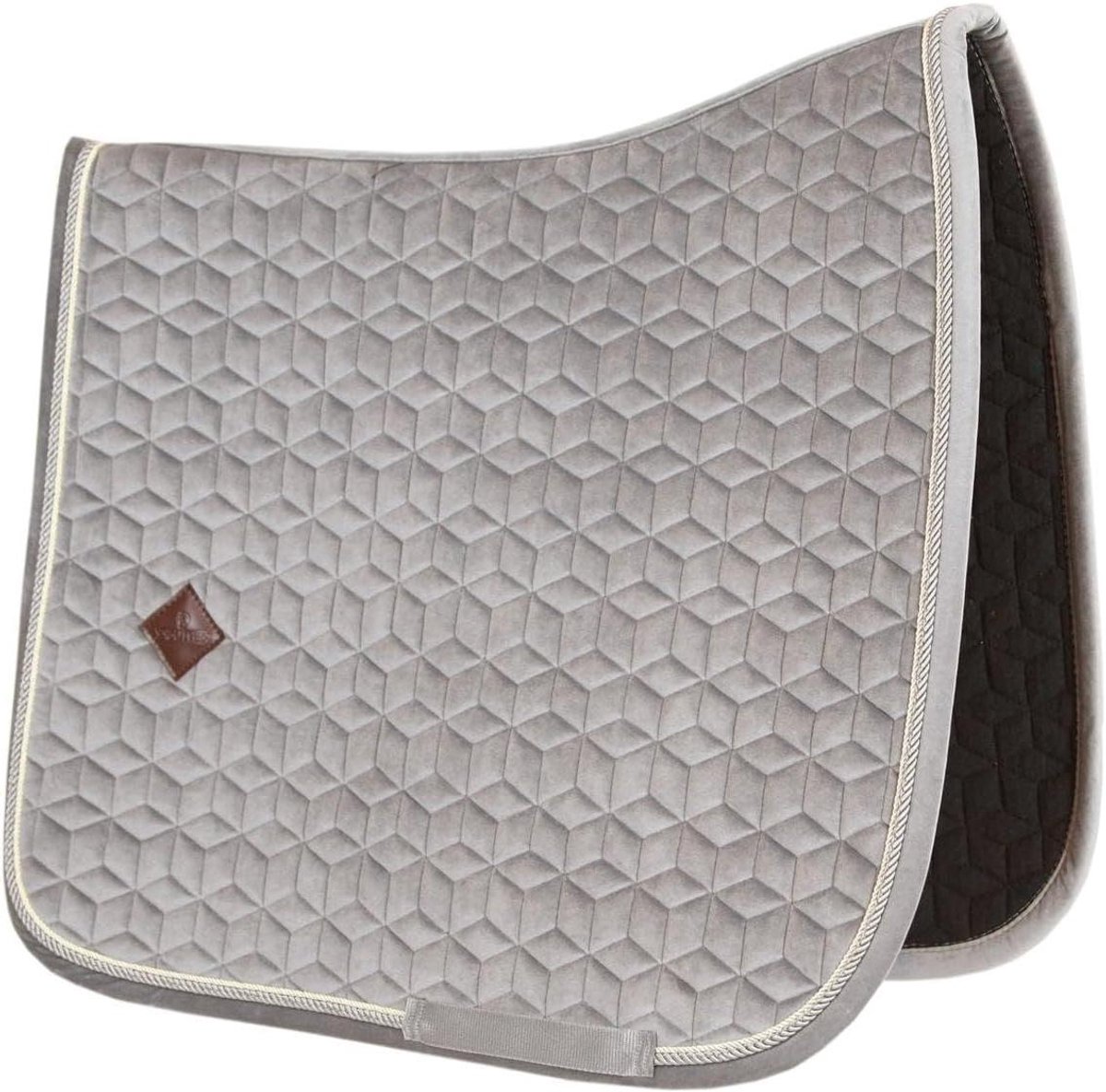 Zadeldekje Dressuur - Zadeldoek Paard - Paardrijden Bescherming - Fluwelen Afwerking - Cob Maat - Beige