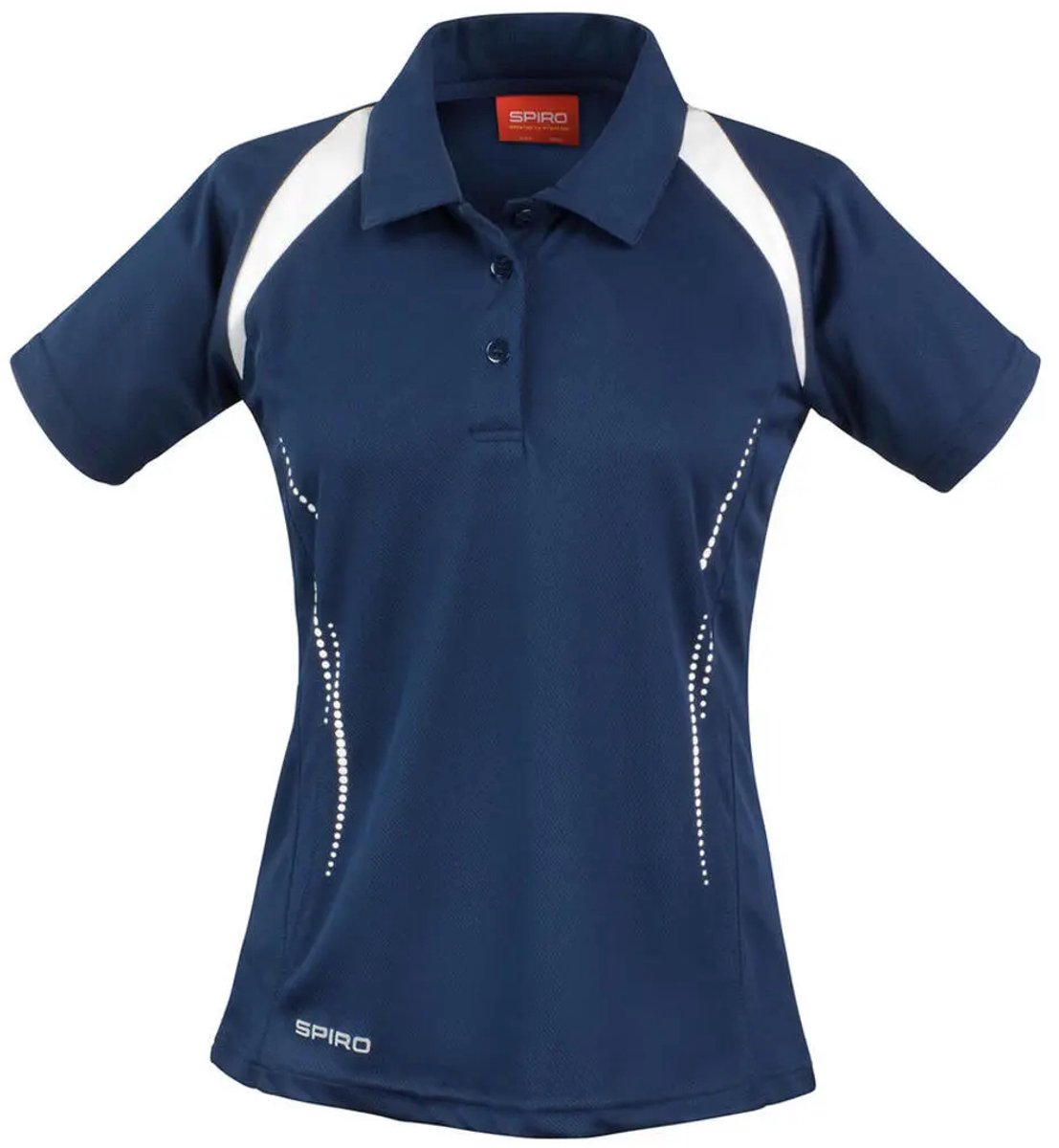Ladies` Spiro Team Spirit Polo - Navy/White - M