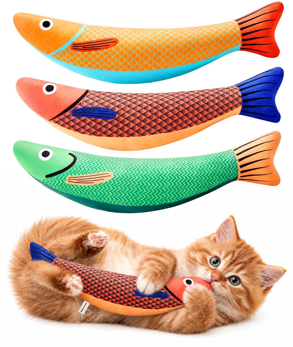 LG Jake and Jacky Kattenspeelgoed met Catnip - 22cm