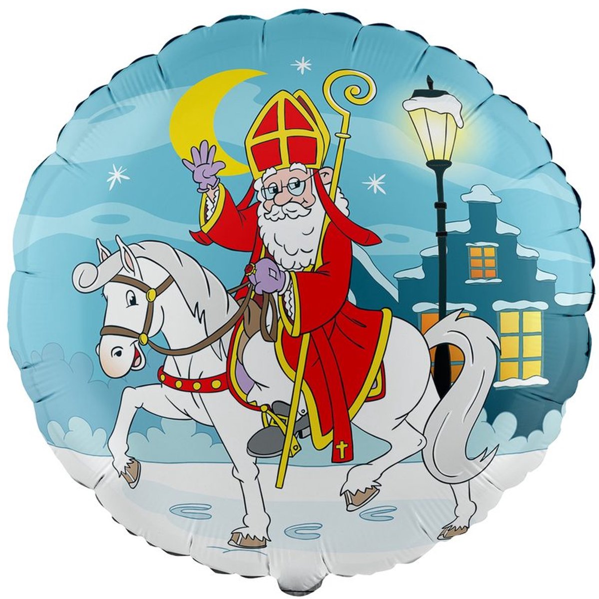 Sinterklaas Folieballon 18 inch / 46cm - Sint te Paard - Decoratie Versiering Pakjesavond