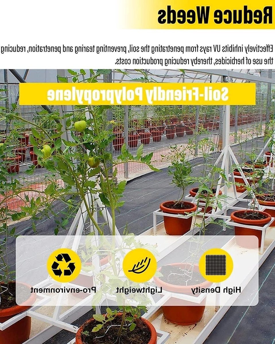 Onkruidwerend Doek - Gronddoek Tuin - Onkruid Vrij Houden - Waterdoorlatend Weefsel - 0.6x10m - Zwart