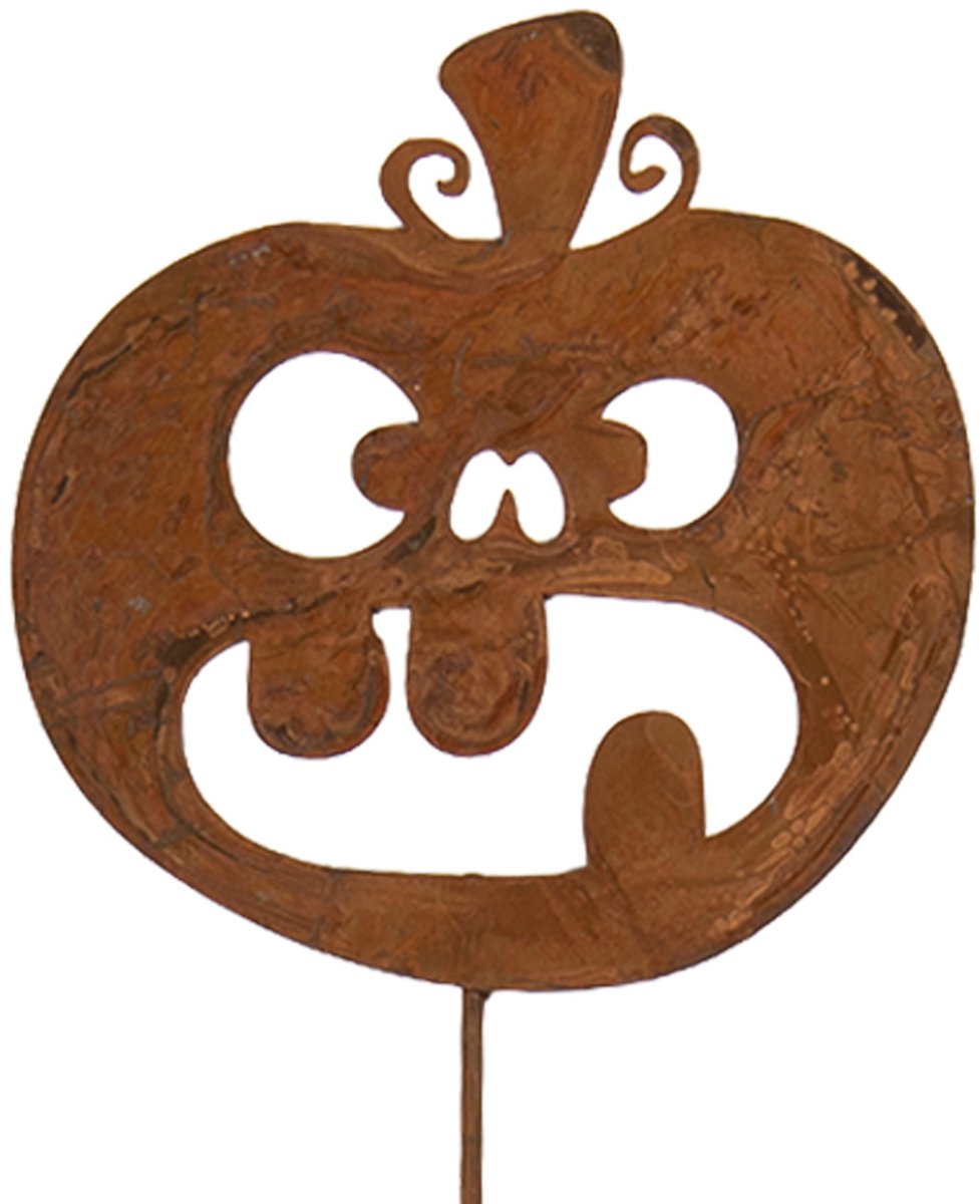 Clayre & Eef Tuindecoratie Pompoen Bruin Metaal Herfst decoratie