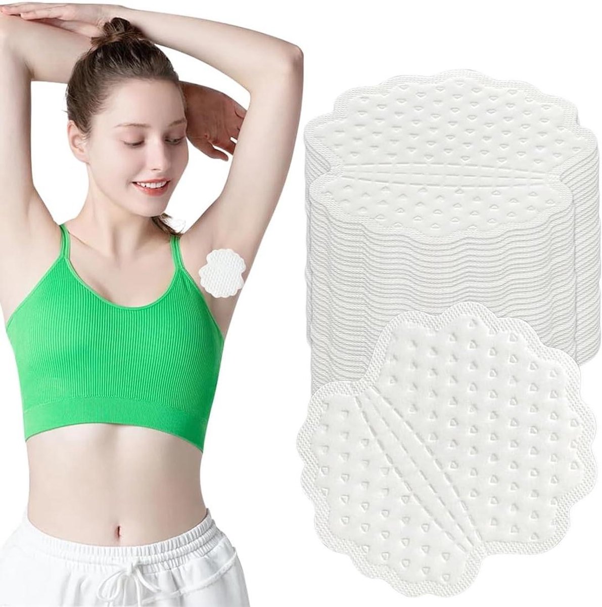 Zweetpads - Okselpads - Kleding Beschermen - Extra Groot - 12.5 x 13.5 cm - Wit