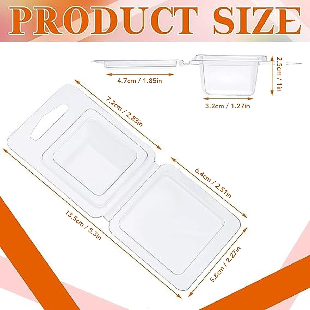 Wax Melts Containers - Transparante Bakjes - Kaarsen Maken - Met Ophang Gaten - 100 Stuks - Transparant