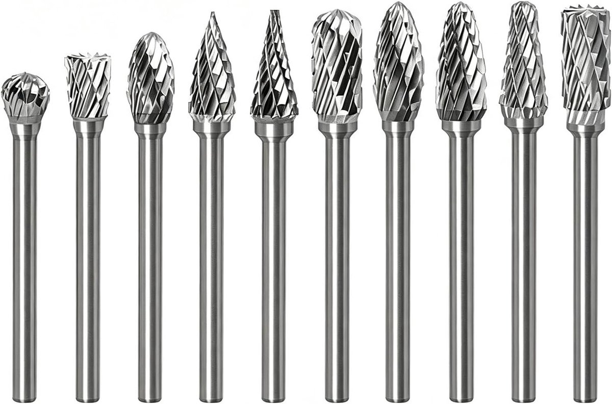 Precisie Freespen met 1/8 Inch Shank voor Houtbewerking en Metaalbewerking, Freesset voor Hobbyisten en Professionals