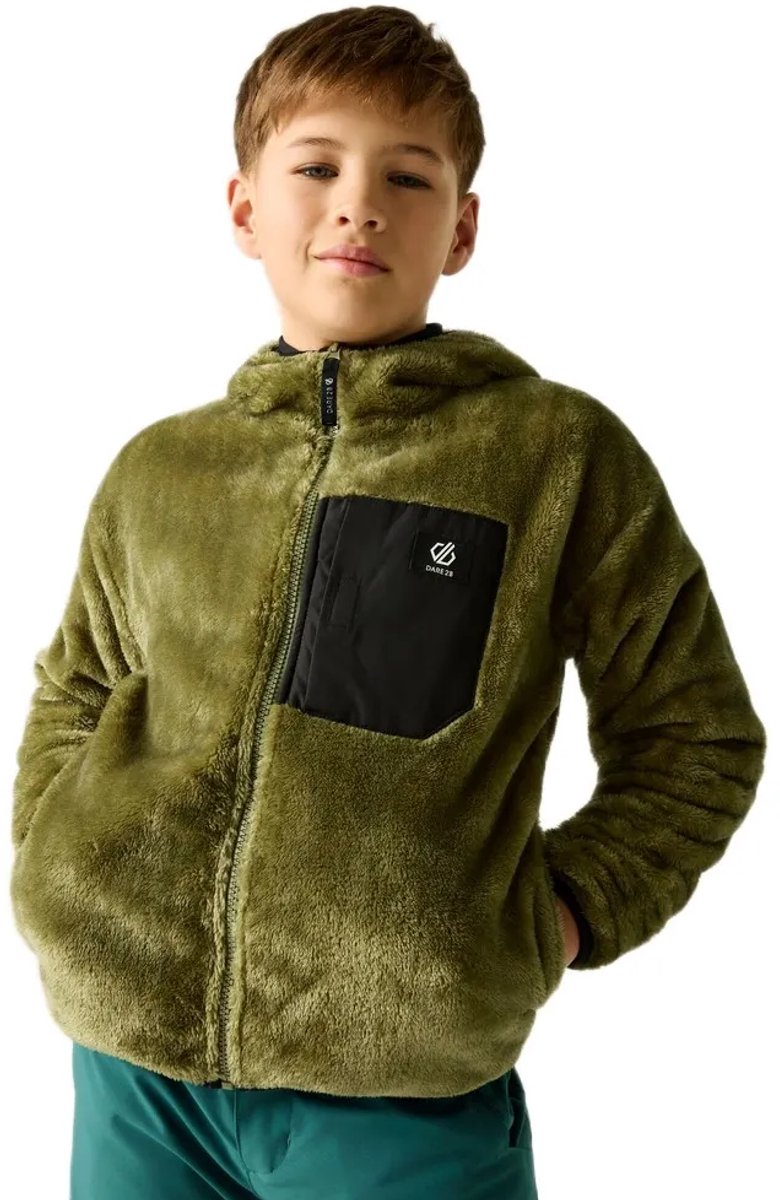 Dare2b Powder Fleece Met Volledige Rits 13 Years Jongen Zwart
