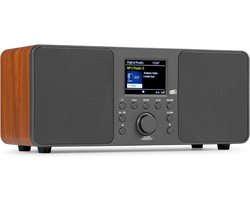 DnA® CD Speler - CD Speler Bluetooth - FM radio - Zwart/Bruin - 14cm x 31cm x 14cm