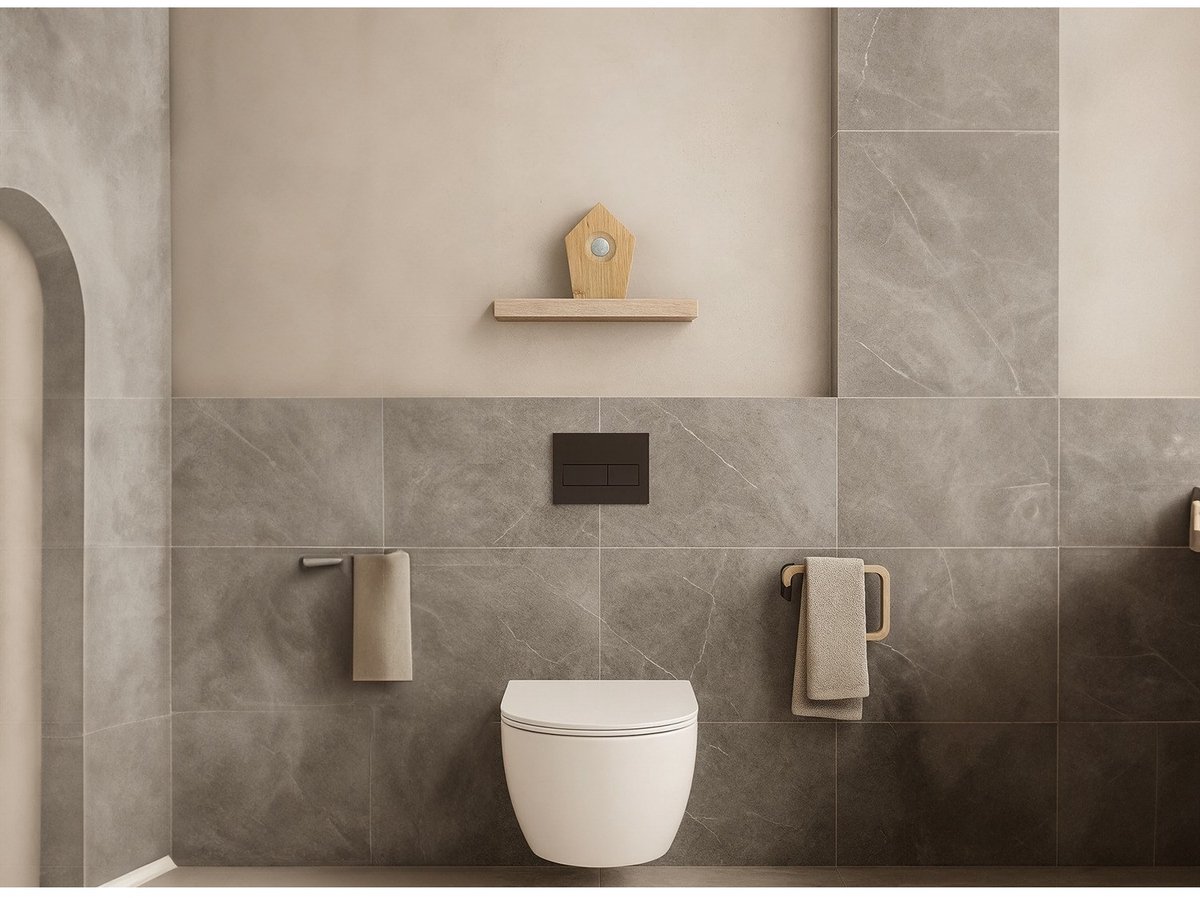 YULA Living Vogelgeluiden Huisje met Sensor voor op Toilet - Aanpasbaar Volume - WC - Bewegingsmelder - 8,6 x 3,5 x 12,5 cm - 90 g - Kastje - Bird Box - Bruin — cadeau in Gadgets - foto 6