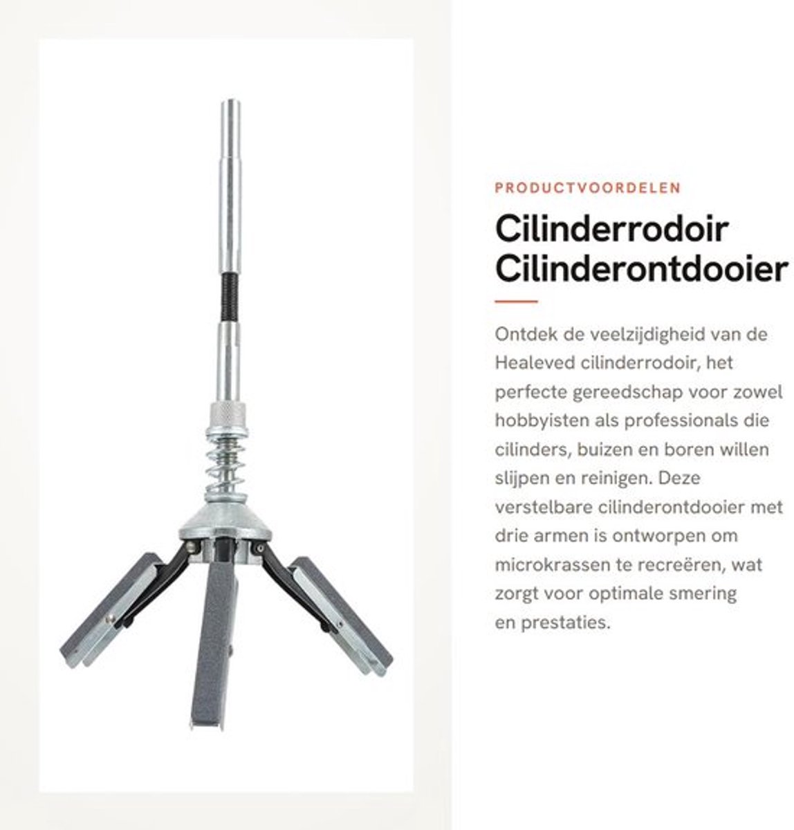 Cilinderrodoir Verstelbaar - Cilinderhouder - Flexibele As - Slijparmen - Motorsteen - Optimale Smering