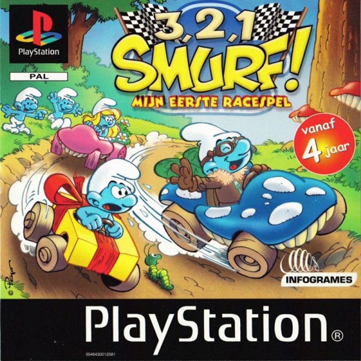 3.2.1... Smurf - Mijn Eerste Racespel - PS1 / Playstation 1