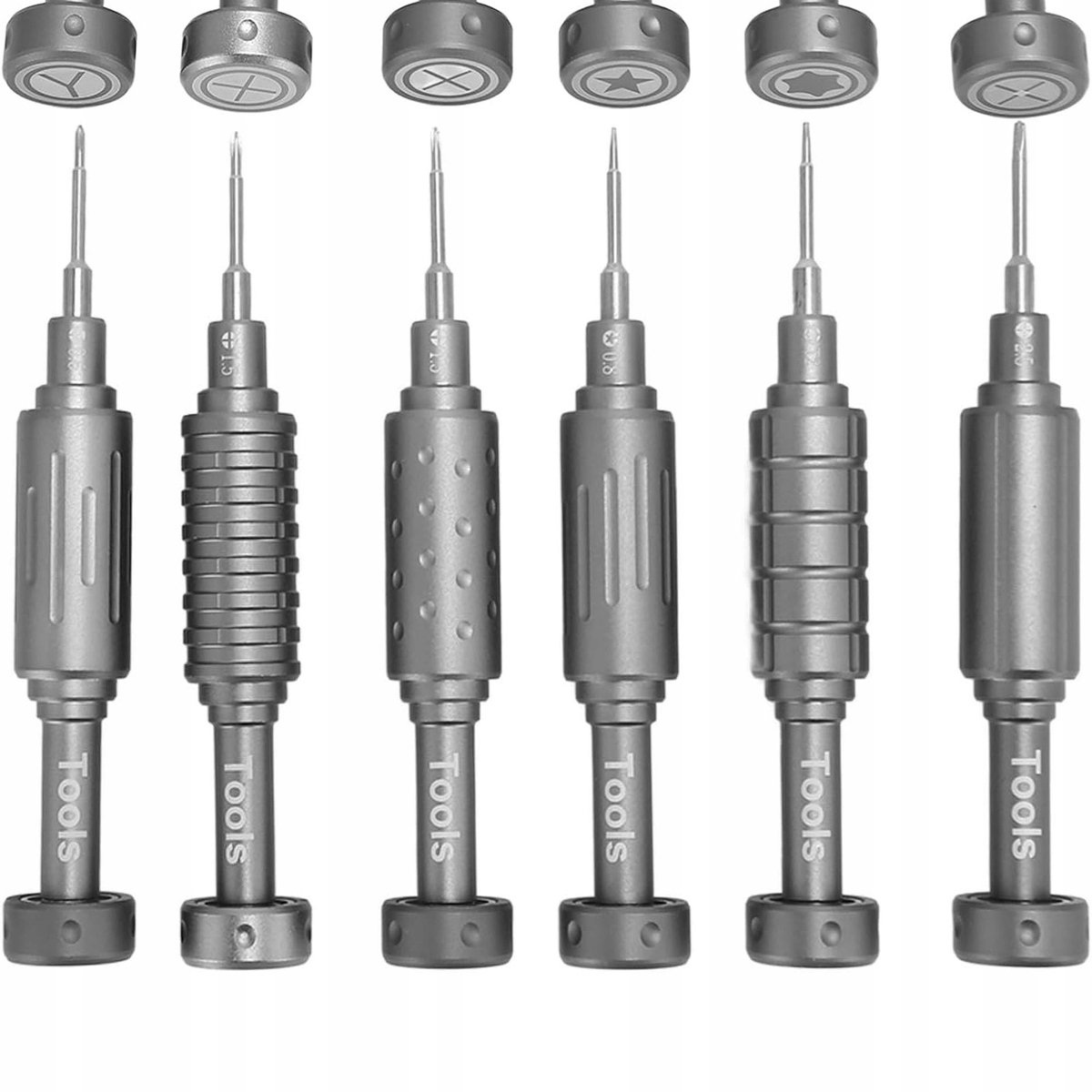 Rosfix Precisieschroevendraaier Set - Magnetische Punt, Antislip Houder - Aluminiumlegering, 6 Stuks