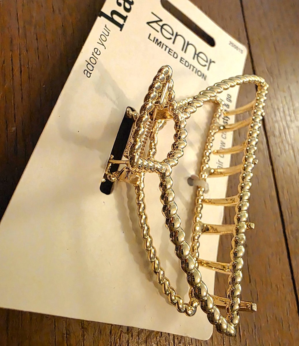 Zenner limited edition - luxe gouden haarklem - open - medium - metallicm- goud haarspeld - haarclip 7,5cm