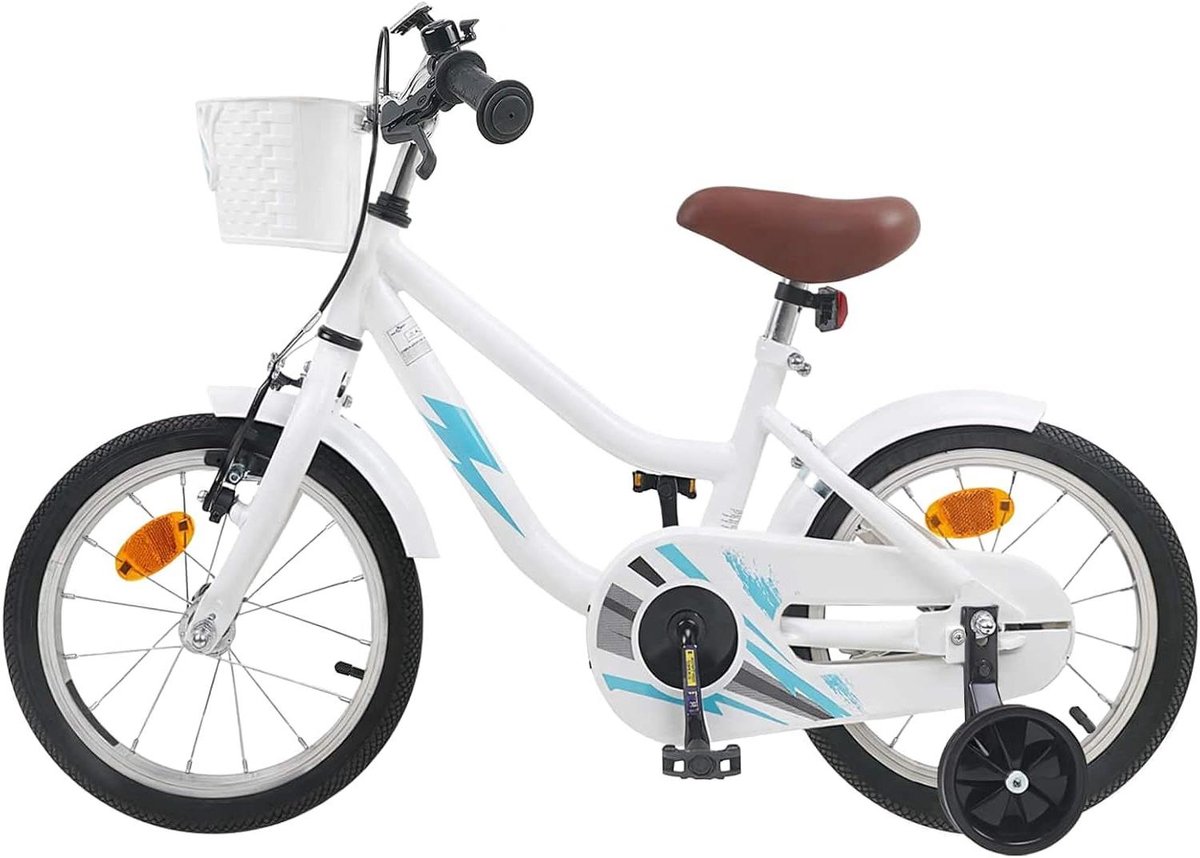 Kinderfiets Loopfiets Peuter Leren Fietsen Verstelbaar Stuur 14 inch Wit