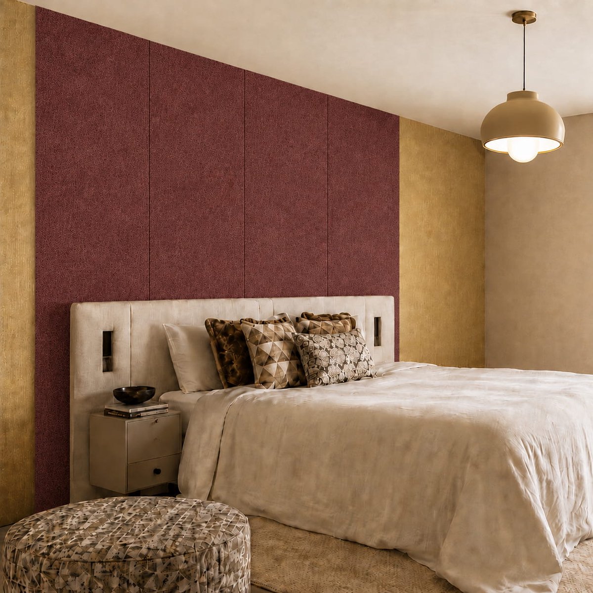 Vilt Wandpaneel - Roest - 60x100cm - Kamer26