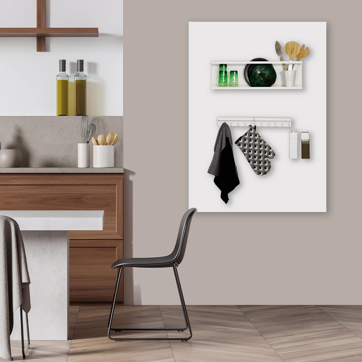 Magnetische Whiteboardwand Wit Gloss Medium - 2 Bordpanelen - 60x100cm - Kamer26