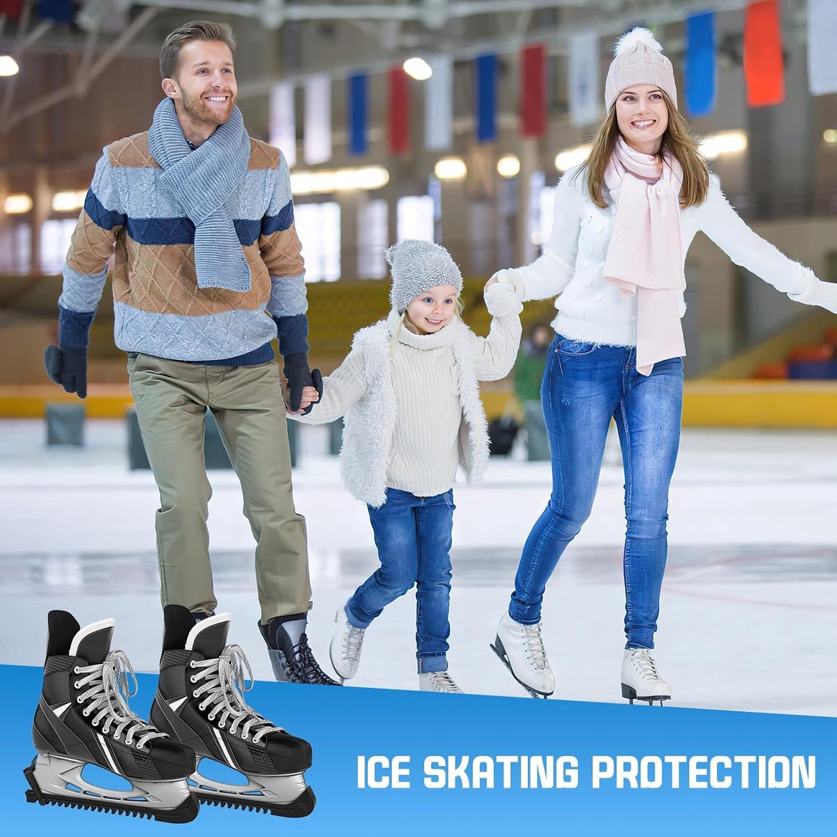 Schaatsbeschermers - Skatehoezen Beschermers - Transport en Opslag - Verstelbare Lengte - Universeel - Zwart