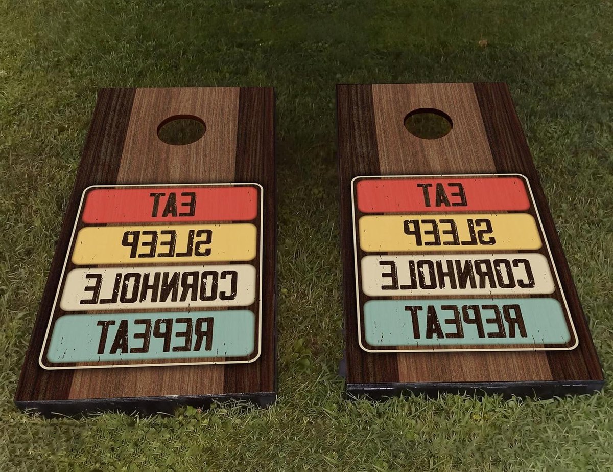 Cornhole Wraps - Spelstickers - Feestelijke Speldecoratie - Duurzaam Vinyl Materiaal - 61 x 122 cm - Meerkleurig