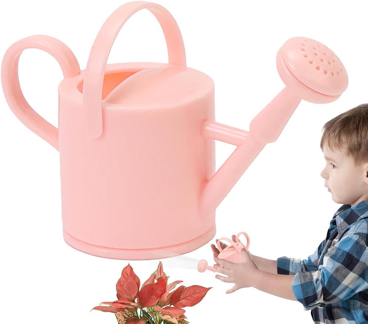 Kinder Gieter - Watergerei Planten - Plantjes Water Geven - Verstelbare Sproeikop - 8x3.5x4.8 cm - Roze