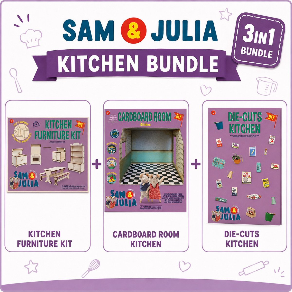 SAM AND JULIA DIY Kamer - Knutsel Je Eigen Keuken - Bundelset