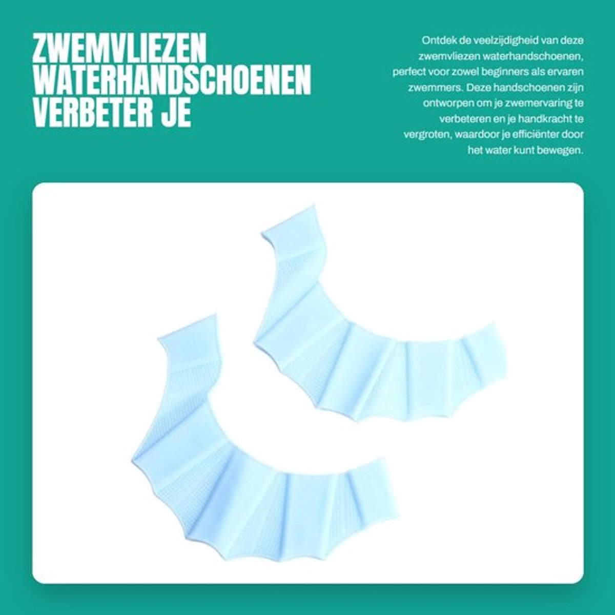 Zwemhandschoenen Zacht Materiaal - Waterhandschoenen - Handpeddel - Zwemtraining - Beginners - Duurzaam Ontwerp - Zwemvliezen