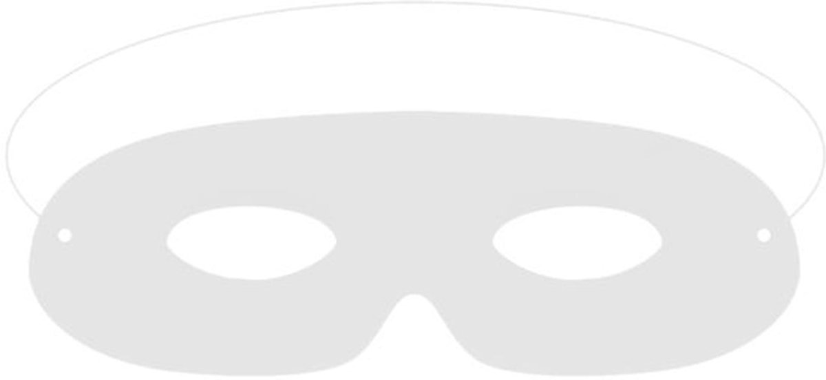40 Stuks Witte DIY Graffiti Halve Maskers voor Themafeesten