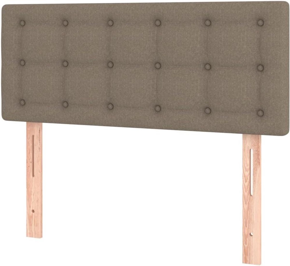 Hoofdbord met LED - Bed hoofdbord - Beddecoratie - Verstelbare hoogte - 90x5x78/88 cm - Taupe