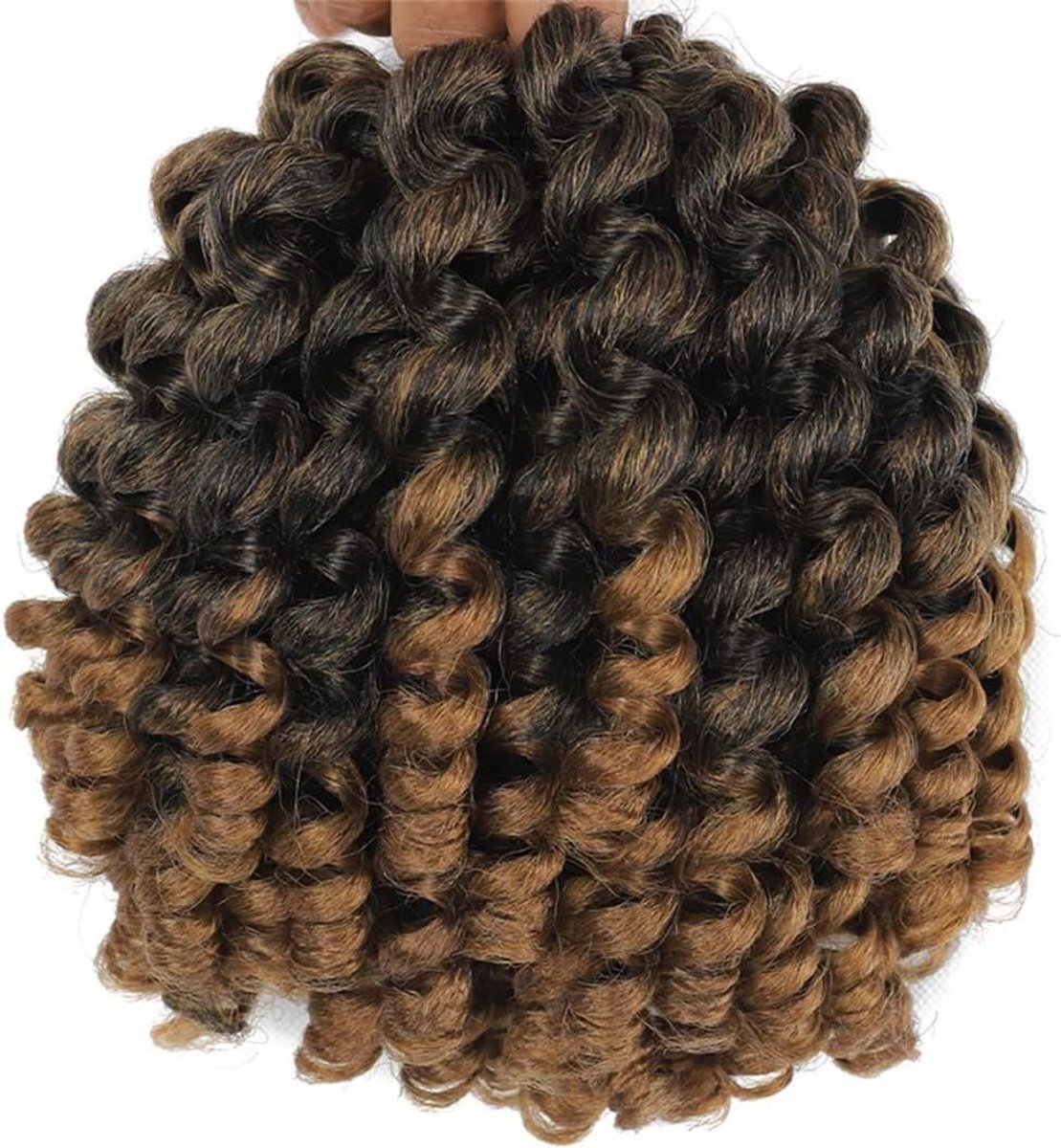 Bounce gehaakt haar - Vlechthaar krullen Passion Twist - Haarstyling - Natuurlijk uitziend - 20 cm 6 stuks - C