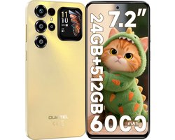 OUKITEL C68 Plus Smartphone 4G-24GB RAM-512 GB Opslag-6000 mAh Accu-Android 15-Dubbel Beeldscherm