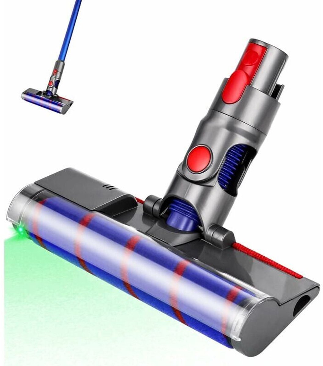 Borstelkoppen voor geschikt voor Dyson V10, V8, V7 en V11 stofzuigers, direct aangedreven reinigingskop, turboborstelaccessoire met snelsluiting, voor het reinigen van tapijten, vloeren en tegels.