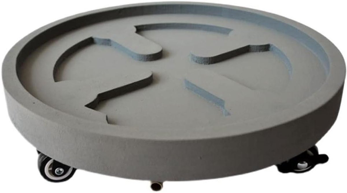 Plantenbak op wielen - Plantenkar bloempot - Planten verplaatsen - Duurzaam kunststof frame - 40 cm diameter - Zwart