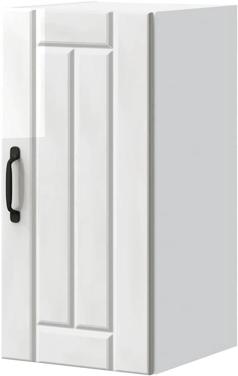 Keukenkast - Hangend Keukenmeubel - Keuken Organiseren - Glazen Deur - Ruimtebesparend - Wit