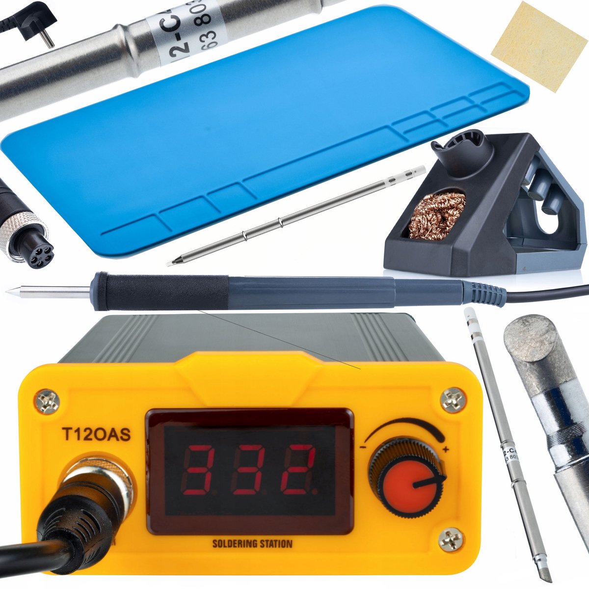Rosfix Soldeerstation T12OAS Orange Akbash - Soldeerpunt T12-BC4 en T12-D24 Set