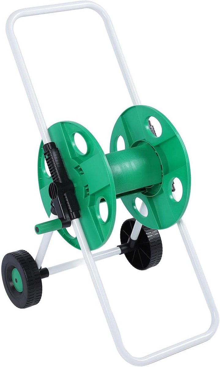 Tuinslangkar met Wielen - Slangenwagen Draagbaar - Slang Opbergen - Stevige PP Constructie - 45x72x43 cm - Groen