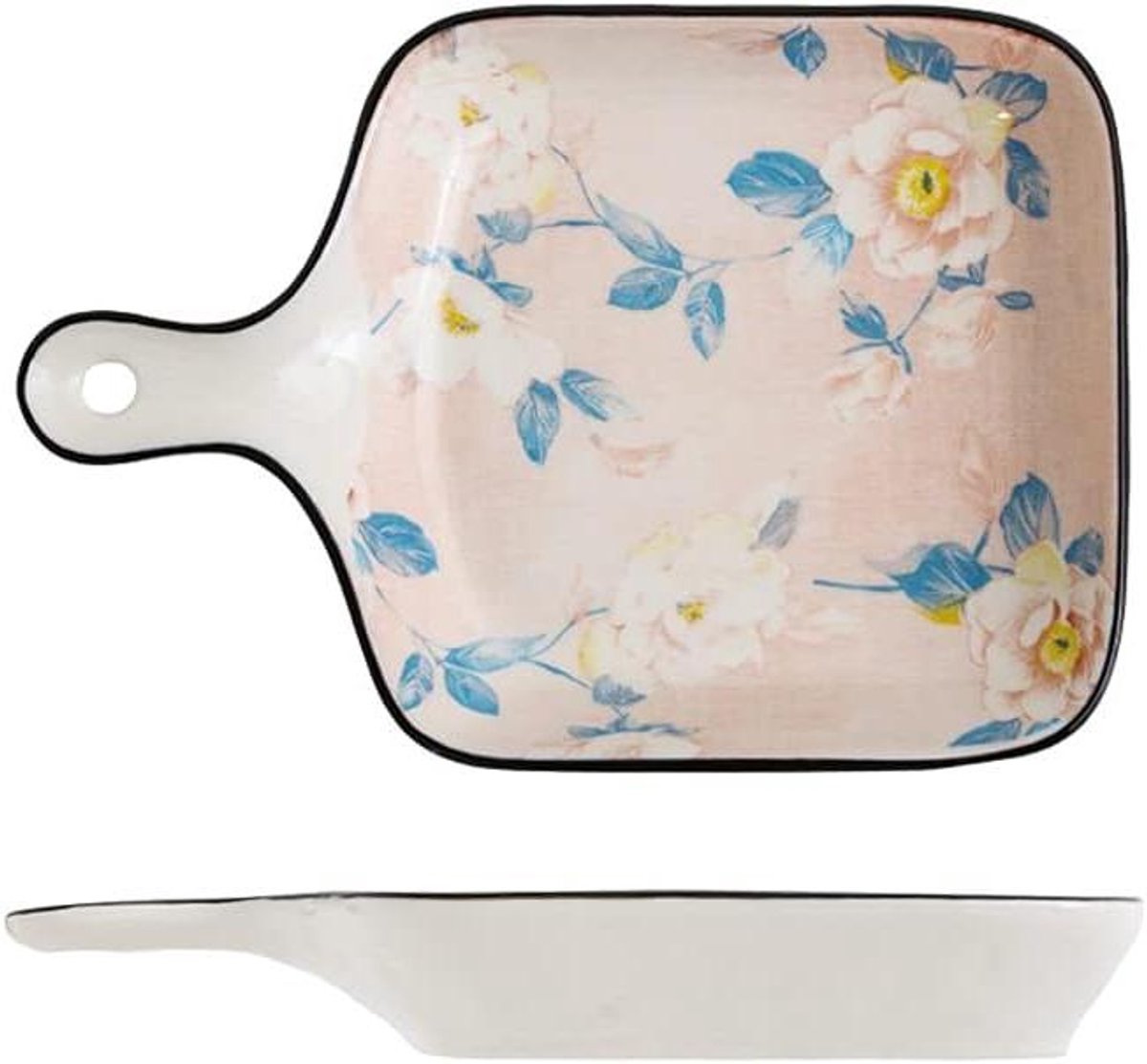 Porseleinen Bakvorm - Taartvorm Quiche - Bakken Thuis - Hoge Capaciteit - 8.7 Inch - Wit