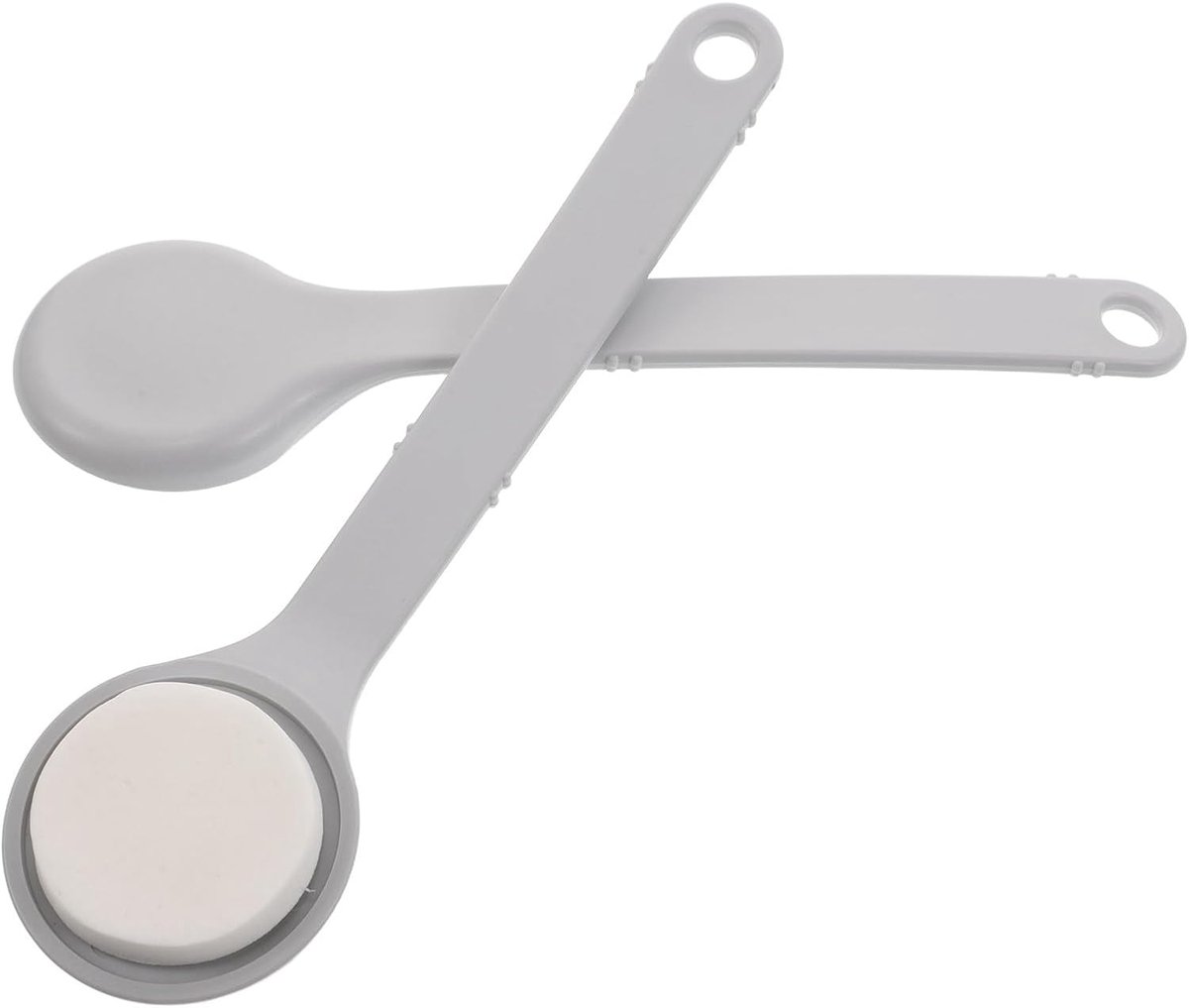 2 stuks ruglotion-applicatorborstels met lange steel, geschikt voor het aanbrengen van crèmes en medicijnen, speciaal voor senioren. Zachte bodylotion en zelfbruiner aanbrengen.