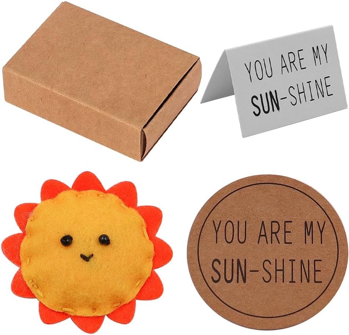 Zonnebloem Knuffel met Positieve Boodschap - Perfect Cadeau voor Vrouwen, Mannen en Vrienden met een Geluksgevoel