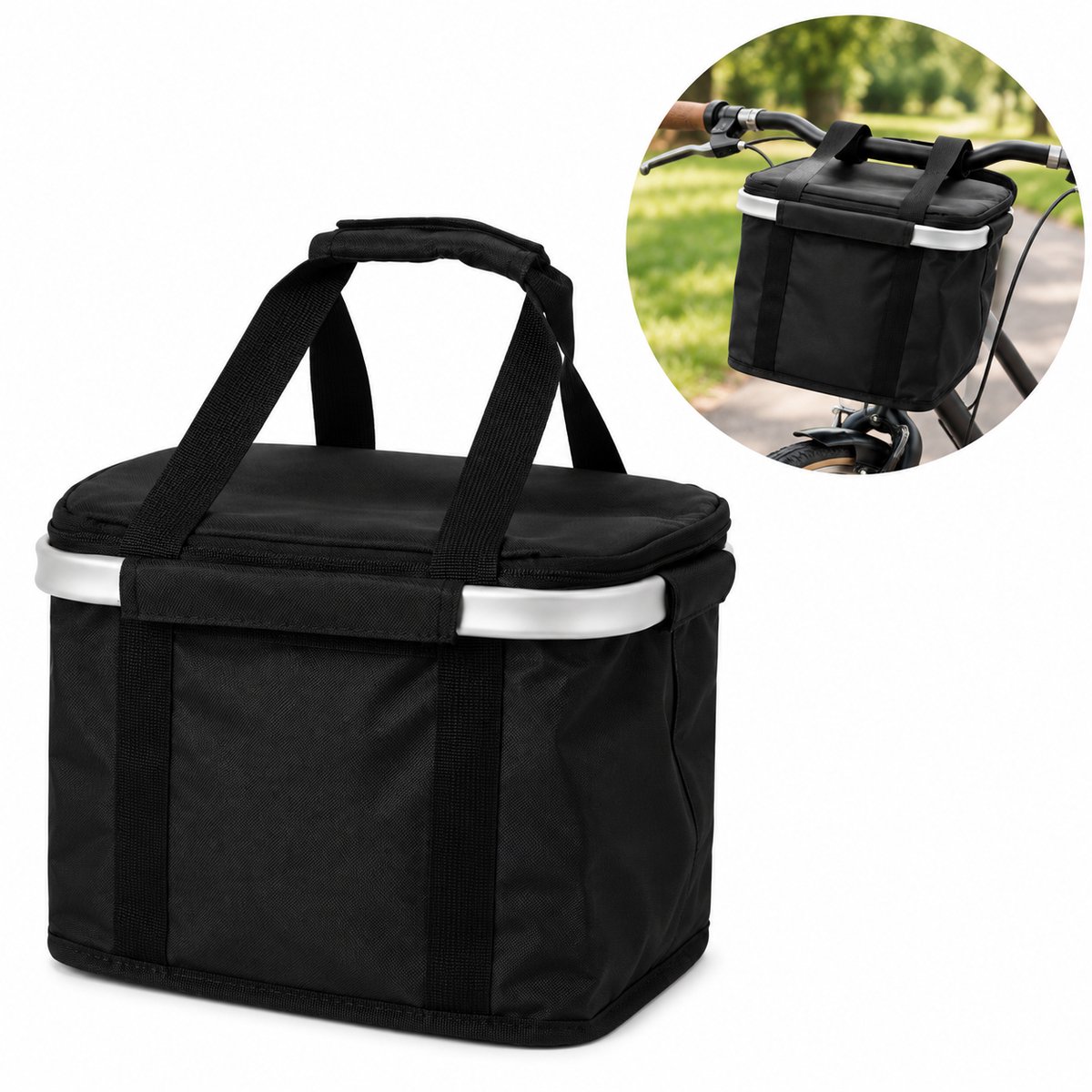 Walfort Fietskoeltas - Fietskoeltas Stuur - Koeltas voor Fiets - 32 x 25 x 27 cm - Zwart
