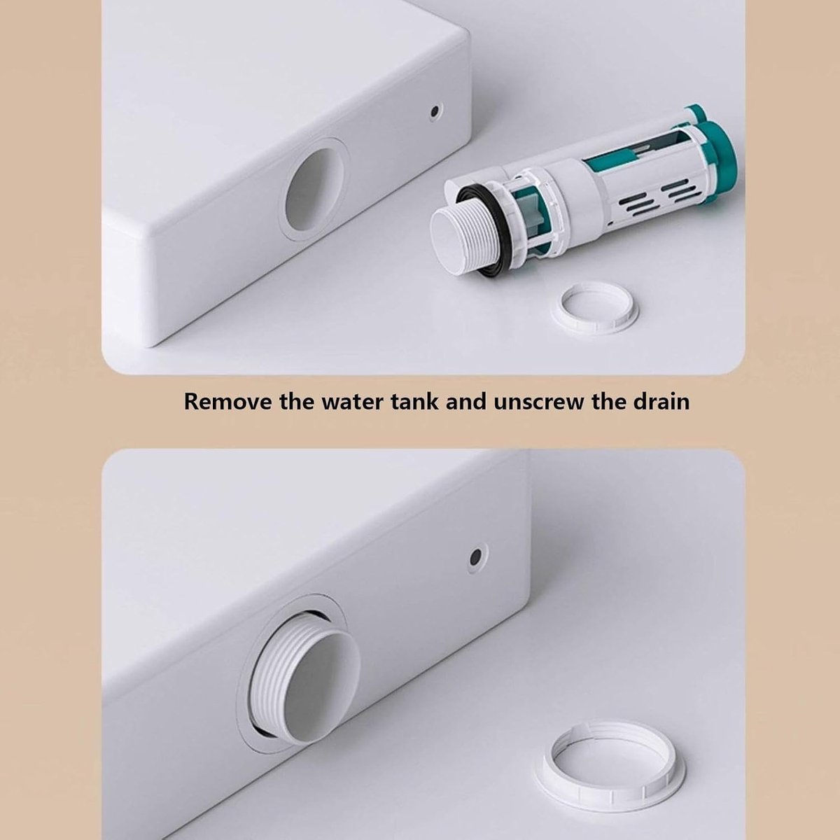 Toilet Spoelmechanisme Set - Toilet Reparatiekit - Sanitair Repareren - Geoptimaliseerd Spoelsysteem - 329 x 197 x 91 cm - Wit