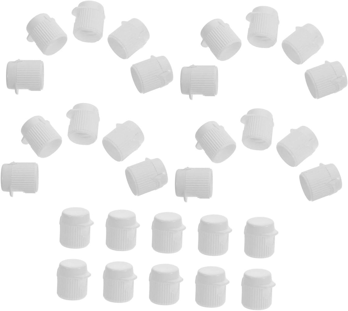 Tandpastadopjes - Deksels Mini Reisformaat - Reizen - Slijtvast Kunststof - 30 Stuks - Wit