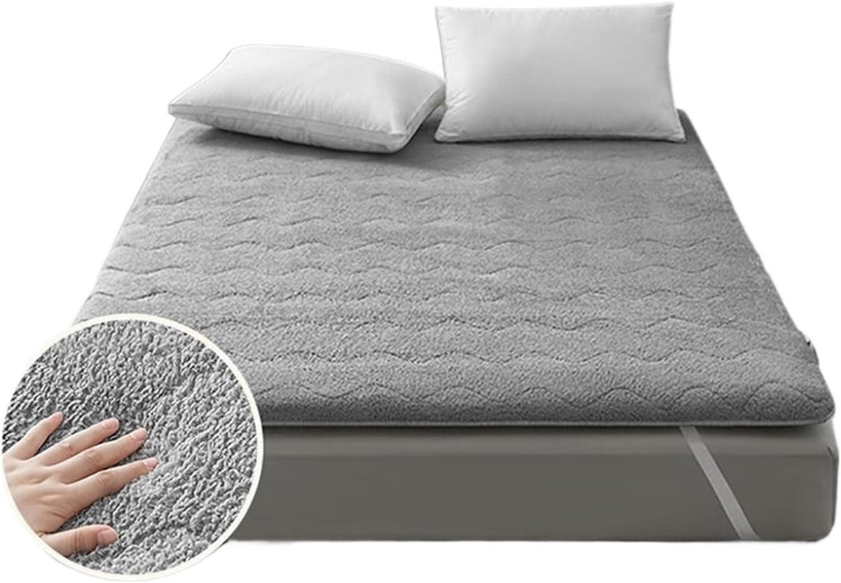 Tatami Matras - Futon Deken - Comfortabel Slapen - Opvouwbaar Ontwerp - 180x200 cm - Grijs