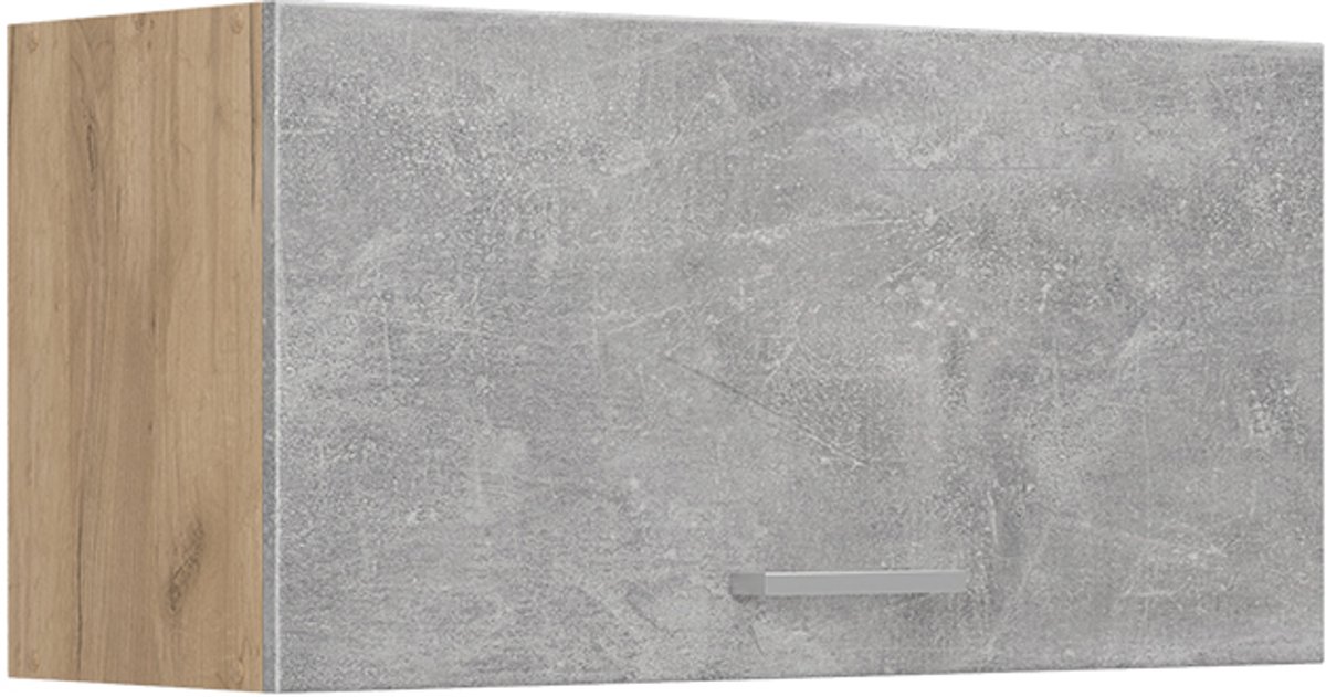 Vicco Hangkast R-Line, Beton/Goudkleurig Eiken, 80 cm Plat