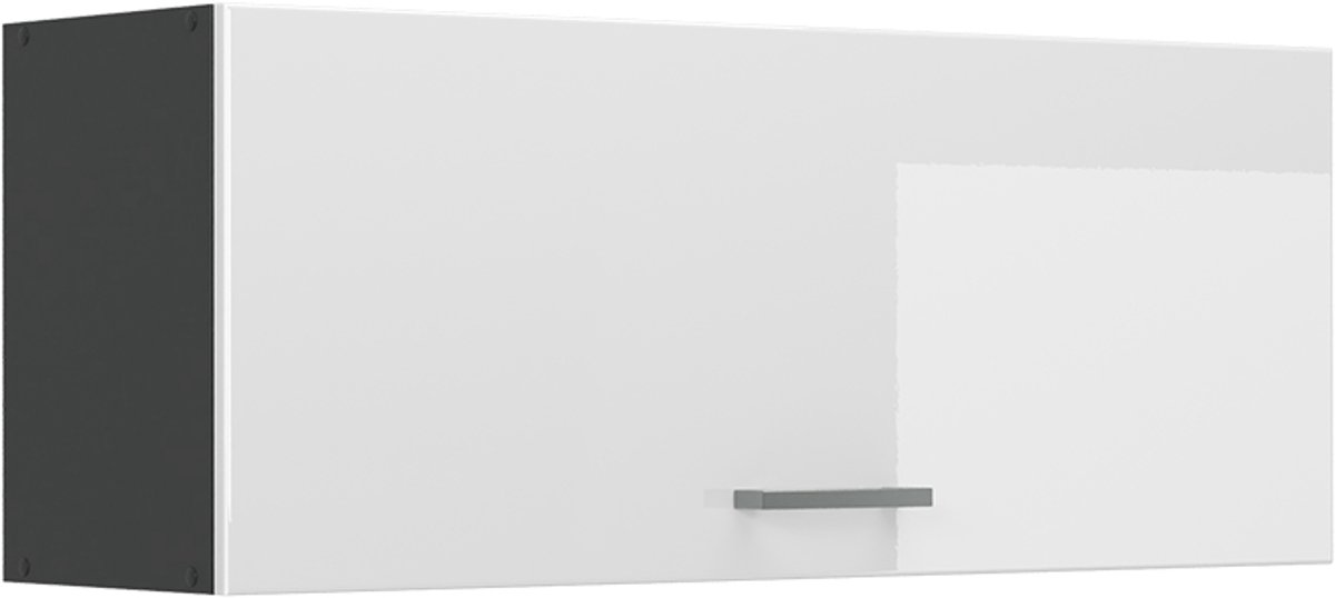Vicco Hangkast R-Line, Wit Hoogglans/Antraciet, 100 cm Plat