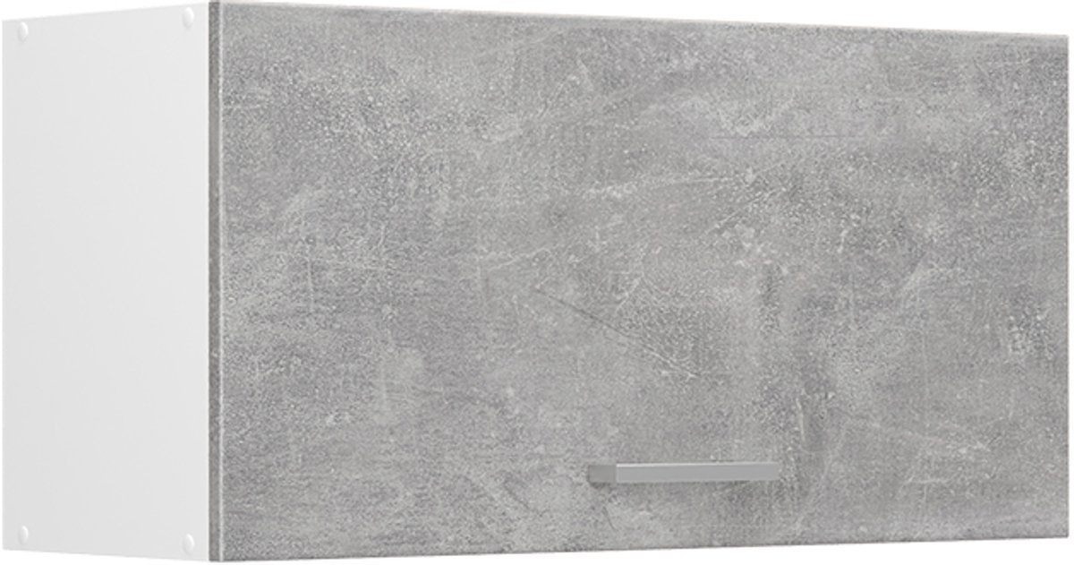Vicco Hangkast R-Line, Beton/Wit, 80 cm Plat