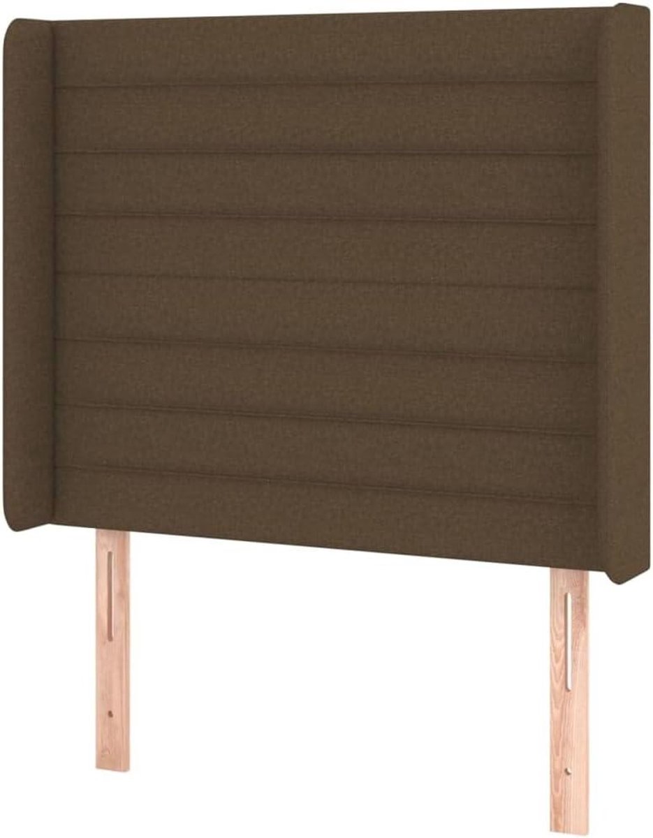 Hoofdbord met randen - Bedonderdeel hoofdeinde - Comfortabel lezen - Verstelbare hoogte - 93x16x128 cm - Donkerbruin