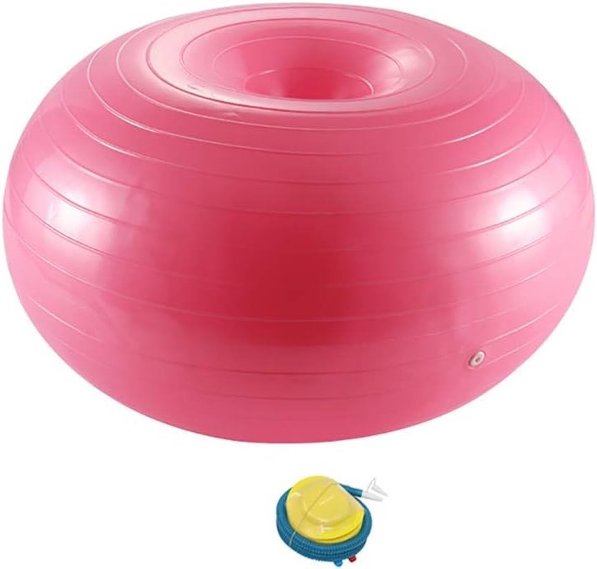 Yoga Bal voor Stabiliteitsoefeningen, Inflatable Pomp Inclusief voor Pilates en Balansoefeningen (ROZE)