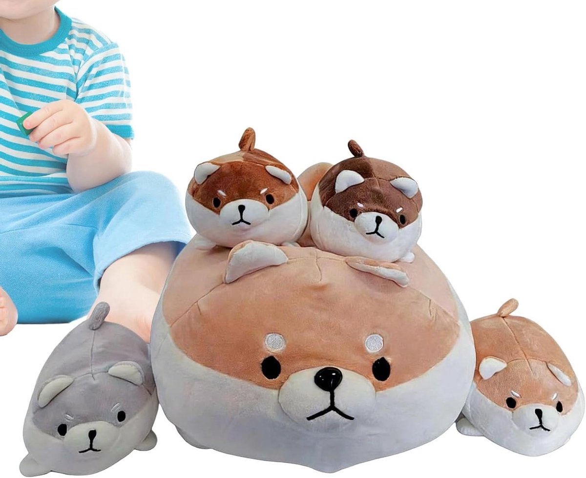 Pluche Hond Kussen - Knuffel Hond Speelgoed - Decoratie en Comfort - Zachte Pluche Stof - 25 cm - Uniek